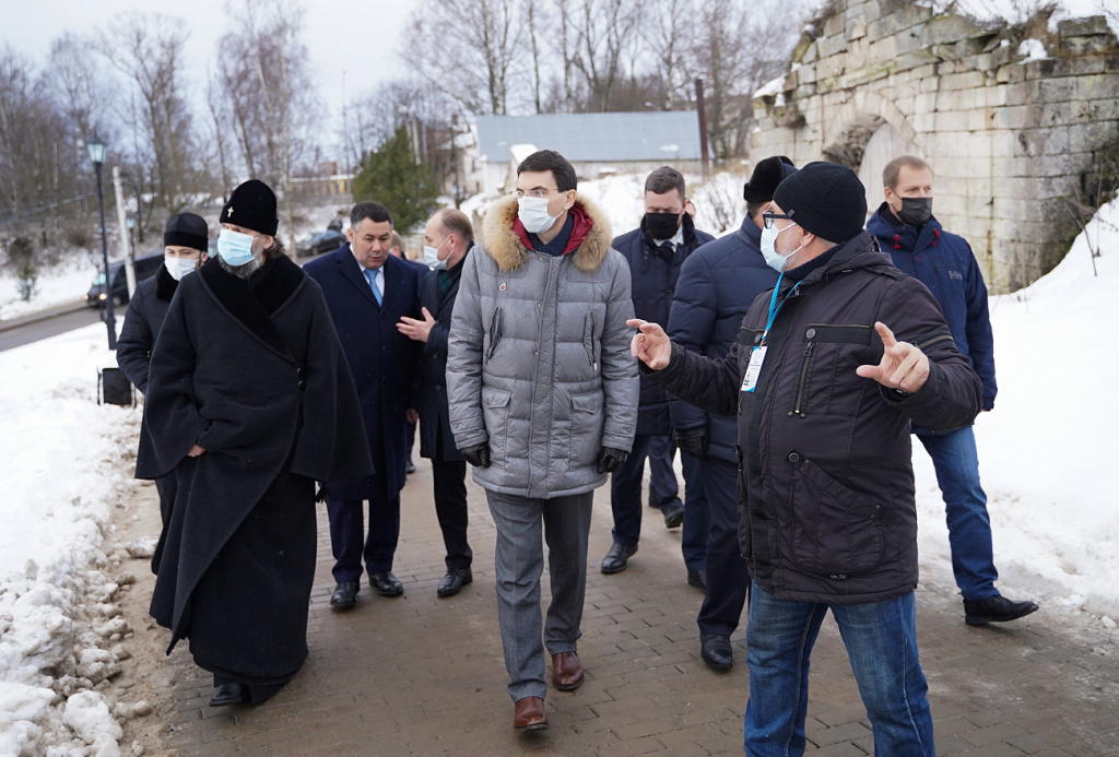 Игорь Руденя и Игорь Щеголев посетили исторический центр Старицы