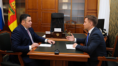 Губернатор Игорь Руденя и министр связи РФ Константин Носков провели рабочую встречу
