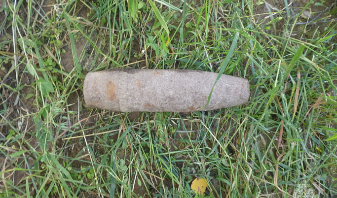 В Зубцовском округе обнаружили неразорвавшийся 105 мм артиллерийский снаряд