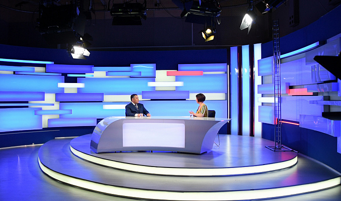 Игорь Руденя в прямом эфире телеканала «Россия 24» Тверь ответил на актуальные вопросы 