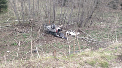 В Кувшиновском районе водитель иномарки заснул и вылетел в кювет