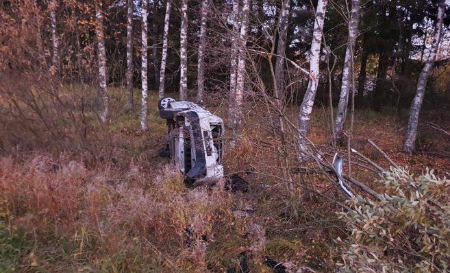 В Тверской области пьяный водитель перевернулся на трассе «Золотое кольцо» и получил травмы