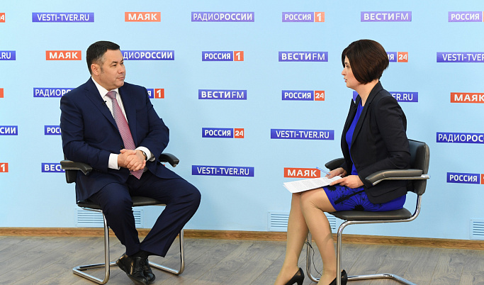 Игорь Руденя в прямом эфире «России 24» ответит на вопросы о ситуации с коронавирусом в Тверской области