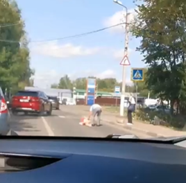 ДТП со сбитым пешеходом в Твери попало на видео
