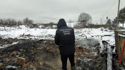 На пожаре в Сандовском районе обнаружили останки мужчины