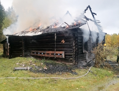 На пожаре в деревне Тверской области погибла 70-летняя женщина