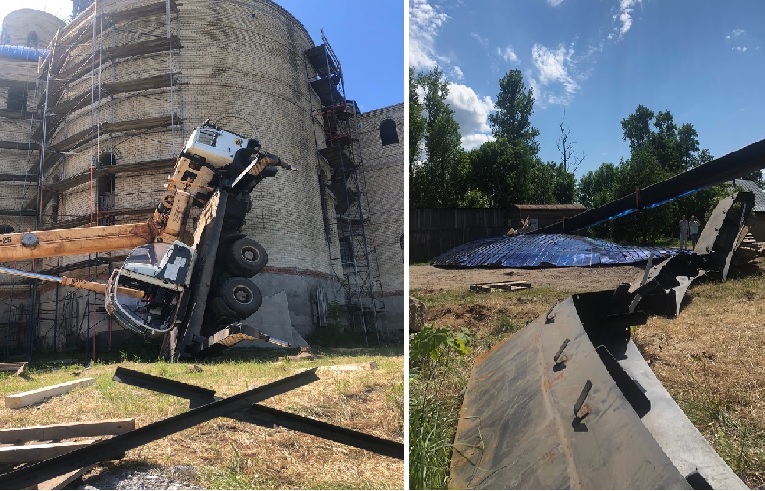В Тверской области при строительстве храма упал купол