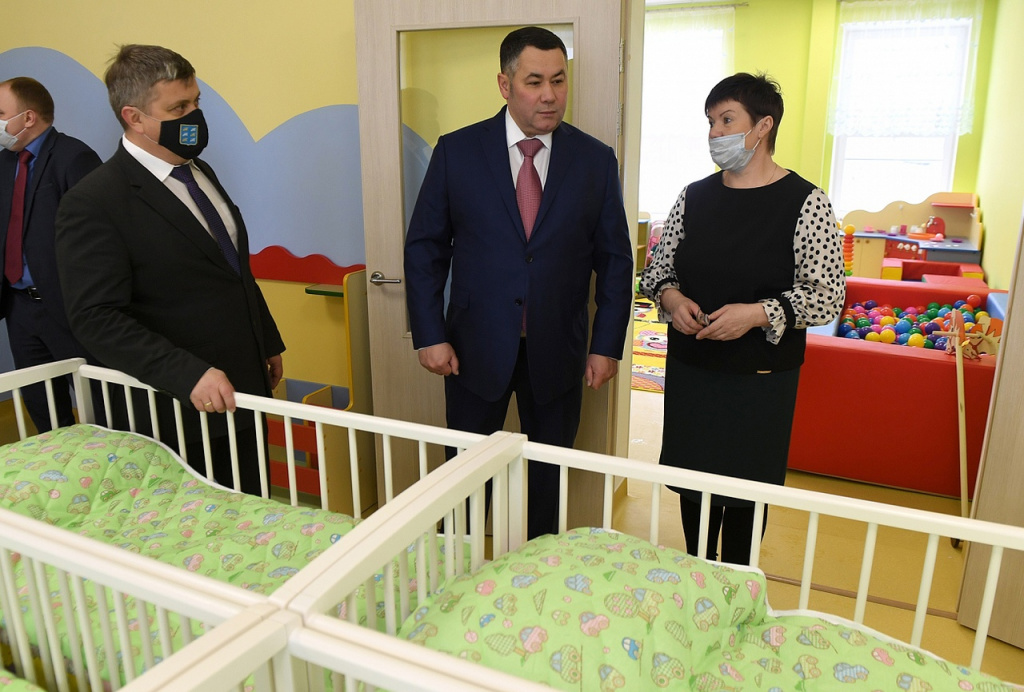 Игорь Руденя побывал в готовящемся к открытию детском саду в Торжке