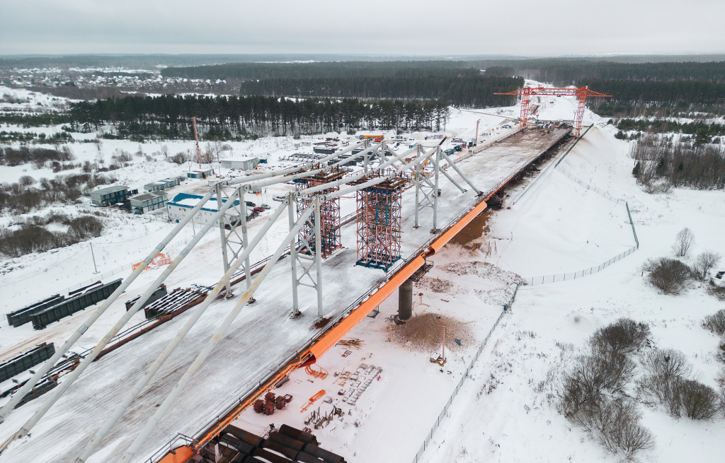 Игорь Руденя и Виталий Савельев ознакомились с ходом строительства финального этапа Северного обхода Твери