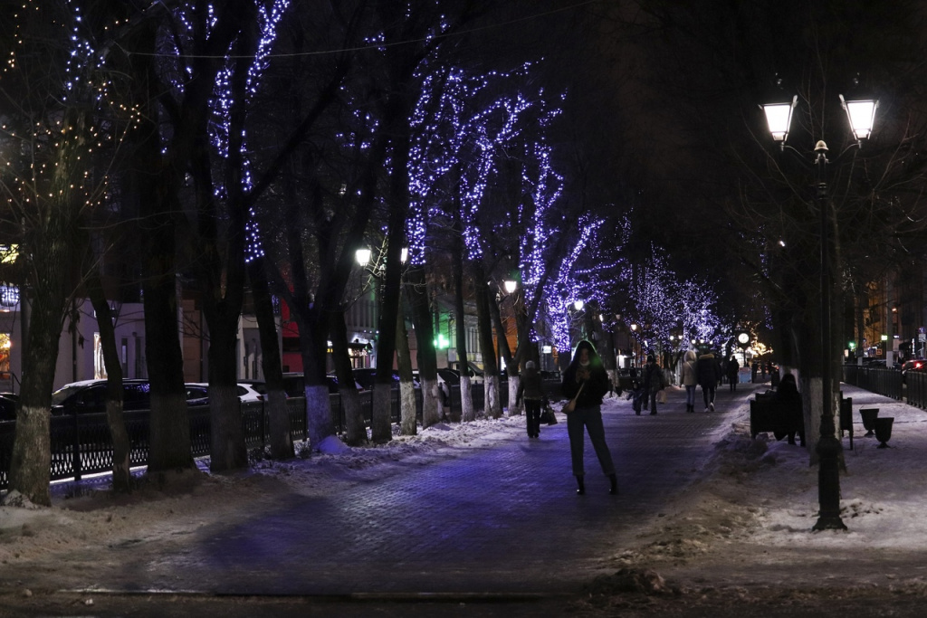 Самая большая концентрация различных огоньков – на улице Трёхсвятской и бульваре Радищева
