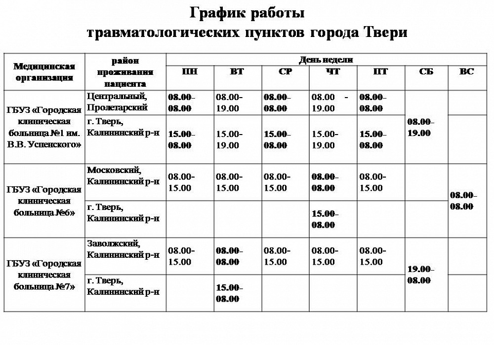 Стало известно, как будут работать медучреждения Тверской области с 30 октября по 7 ноября 