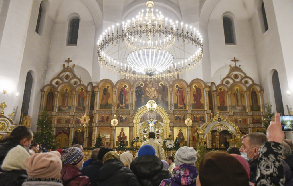 Игорь Руденя встречает Рождество Христово вместе с прихожанами Воскресенского кафедрального собора в Твери