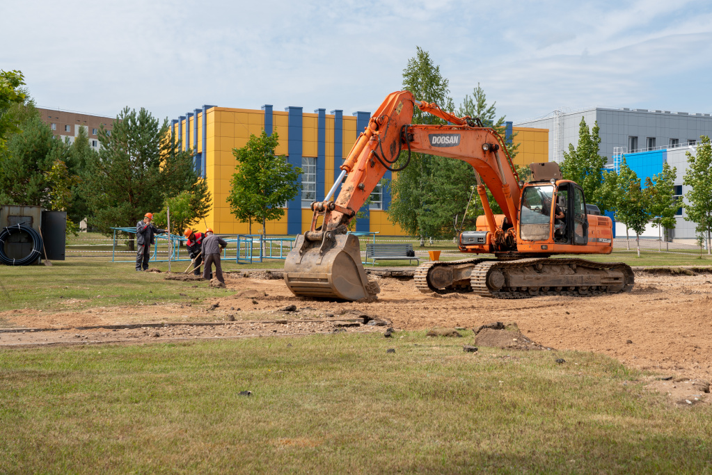 Калининская АЭС: в Удомле началось строительство лучшего в Тверской области баскетбольного стадиона