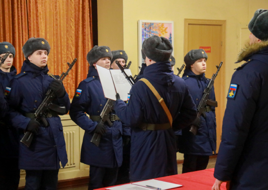 В Тверском полку ВТА новобранцы приняли присягу