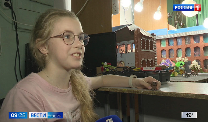 Юные журналисты и мультипликаторы телестудии «Кнопка» побывали в студии ГТРК «Тверь»