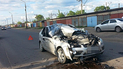 В Кимрах Ford загорелся после столкновения с Daewoo