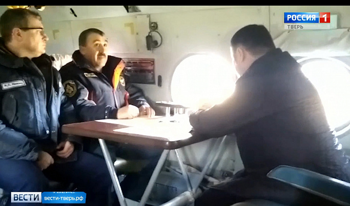 Игорь Руденя с воздуха осмотрел пострадавшие от урагана территории Тверской области                                                         