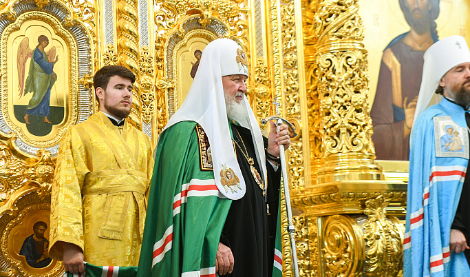 Патриарх Кирилл совершил Великое освящение воссозданного Спасо-Преображенского собора в Твери