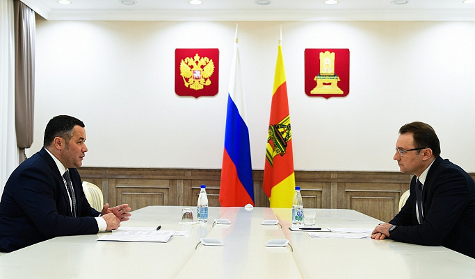 Губернатор Игорь Руденя встретился с главой Бологовского района Геннадием Ломакой