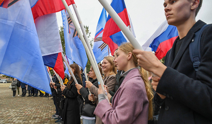 В Твери прошел митинг в поддержку вхождения ДНР, ЛНР, Запорожской и Херсонской областей в состав России
