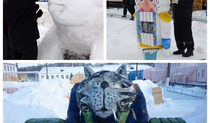 В Тверской области заключенные соревнуются в лепке снежных фигур