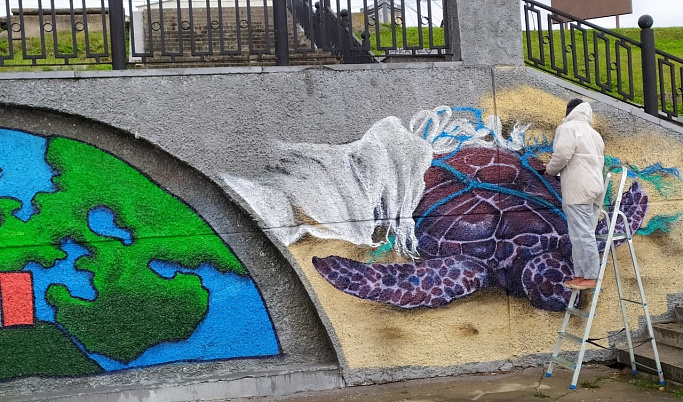 Эко-граффити появилось в Твери