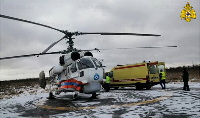 Пациента из Ржева доставили вертолетом в Тверь
