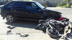 Ржевская автоледи сбила мотоциклиста