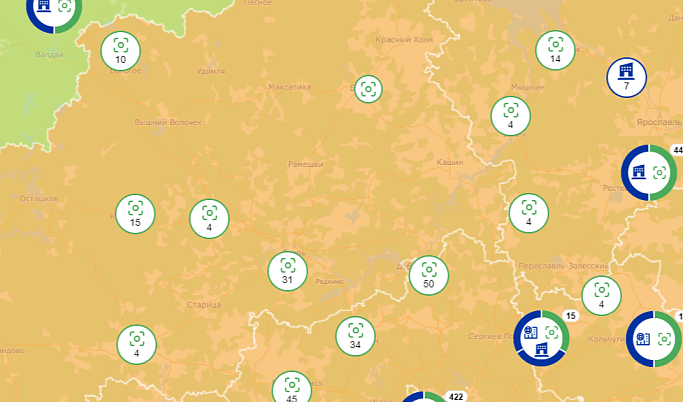На инвестиционной карте Минэкономразвития представлены площадки Тверской области