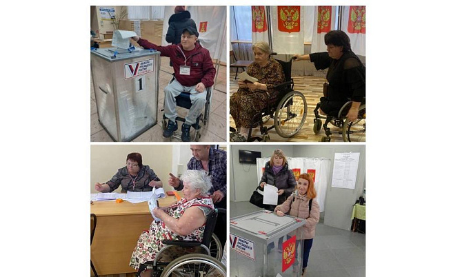 В Тверской области избиратели с ограниченными возможностями здоровья голосуют на выборах президента