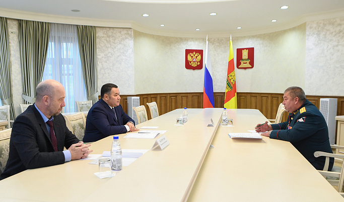 Игорь Руденя провёл рабочую встречу с военным комиссаром Тверской области Валерием Зайко