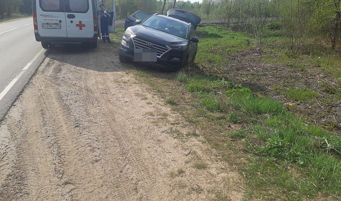 В Тверской области столкнулись два Hyundai