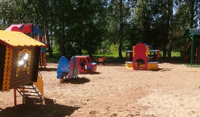 В поселке Овсище Вышневолоцкого округа появилась новая детско-спортивная игровая площадка  