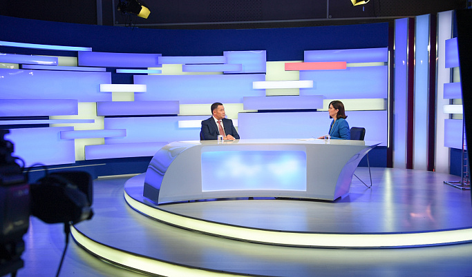 В прямом эфире на телеканале «Россия 24» Тверь Игорь Руденя ответил на актуальные вопросы