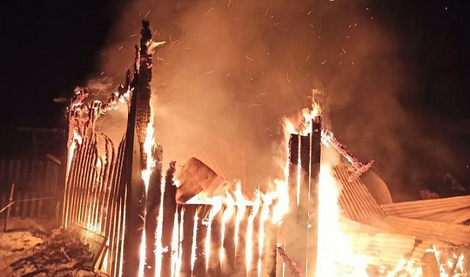 Пожар в Тверской области: дотла сгорела летняя кухня
