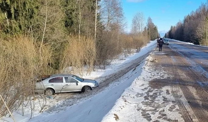 Пьяный водитель отправил машину в кювет в Тверской области