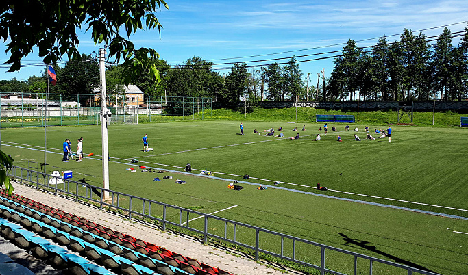 Футбольный клуб «Тверь» провел первую тренировку на стадионе