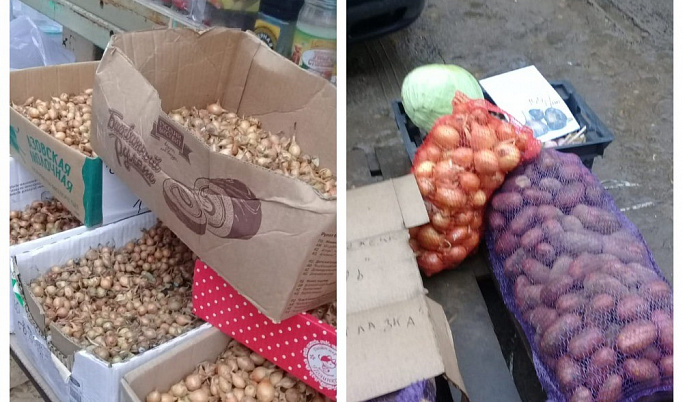 На рынке в Весьегонске с нарушениями торговали картофелем и луком