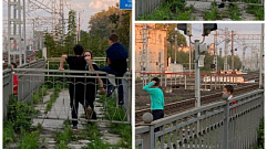 В Твери на станции Пролетарская дети перебегают пути перед поездами
