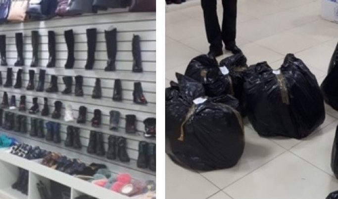 Полицейские Твери изъяли из магазина контрафактную одежду и обувь