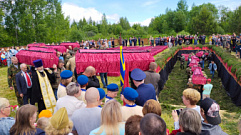 Бойцы поискового отряда «Калина» приняли участие в церемонии захоронения тысячи советских воинов в Ржеве