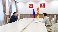 Игорь Руденя провёл встречу с главой Лесного муниципального округа Татьяной Кудрявцевой