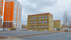 В Твери продолжается строительство детского сада на 190 мест на улице Склизкова 