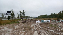 В Калининском районе обнаружили свалку строительных отходов
