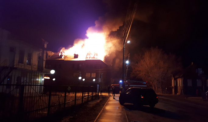 В пасхальную ночь в Кимрах произошёл крупный пожар