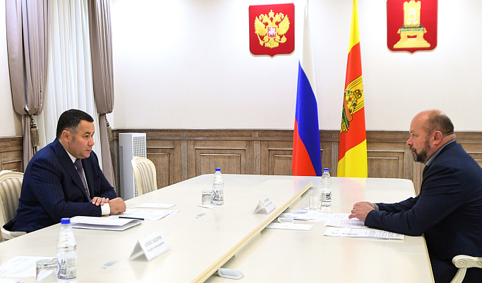 Игорь Руденя провел встречу с исполняющим полномочия главы Калининского района Сергеем Румянцевым