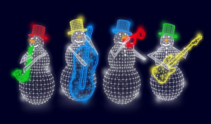 К Новому году в центре Твери появится фотозона за 244 тысячи рублей со снеговиками-музыкантами