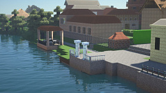 Жители Калязина построили набережную города в Minecraft