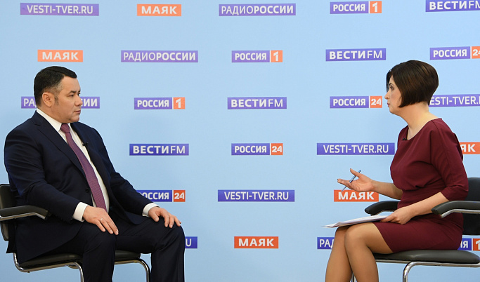 Игорь Руденя в прямом эфире телеканала «Россия 24» Тверь ответил на актуальные вопросы о ситуации с коронавирусом  