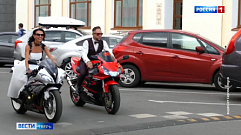 В ЗАГС на мотоциклах: в Твери прошла необычная свадьба